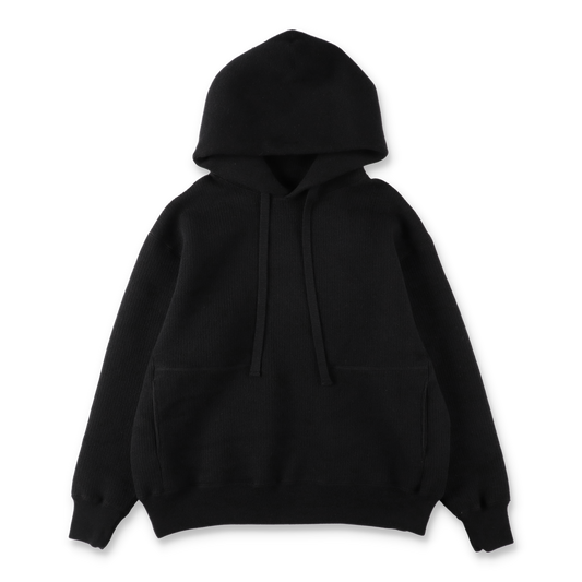MAYKAM WOOL SWEAT HOODIE BLACK【2502-095】(N)