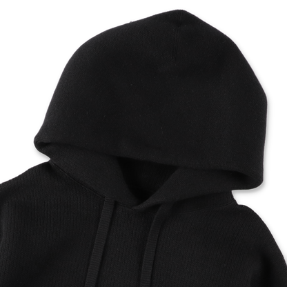 MAYKAM WOOL SWEAT HOODIE BLACK【2502-095】(N)