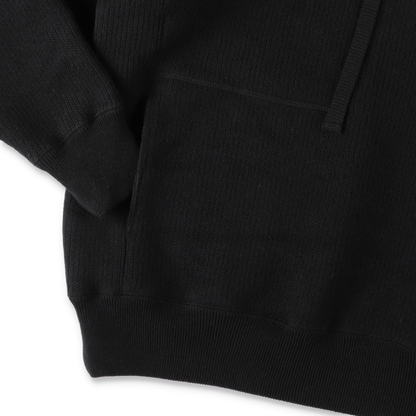 MAYKAM WOOL SWEAT HOODIE BLACK【2502-095】(N)