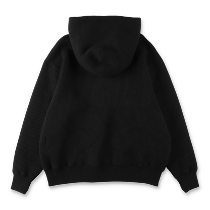 MAYKAM WOOL SWEAT HOODIE BLACK【2502-095】(N)