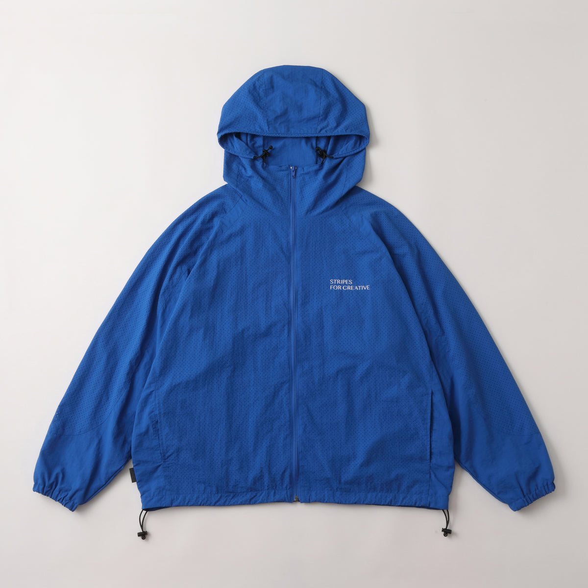 S.F.C PUNCHING NYLON HOODY - BLUE – STUDY SHOWROOM STORE