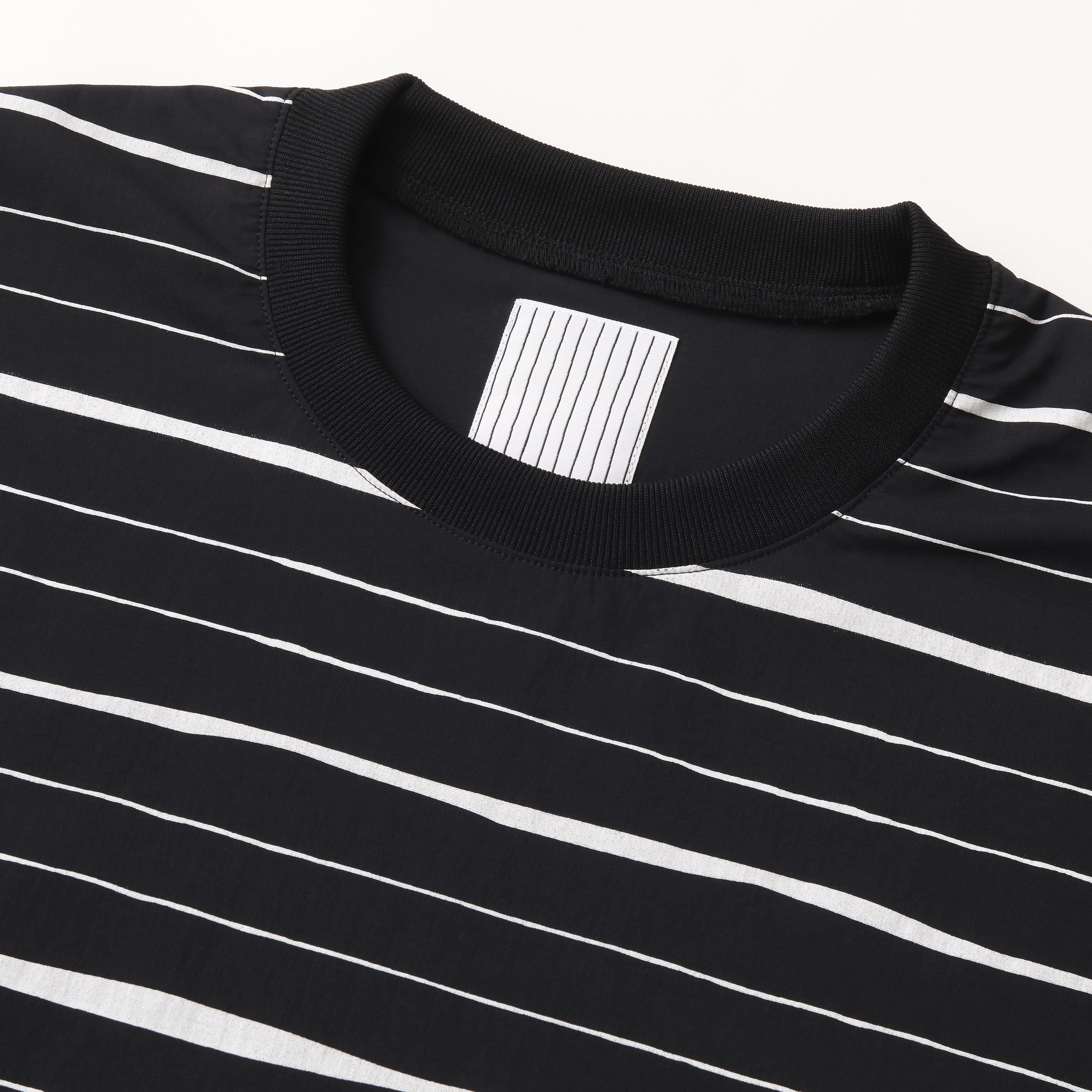 S.F.C SUPER BIG MIX STRIPE LS NYLON TEE - BLACK – STUDY SHOWROOM STORE