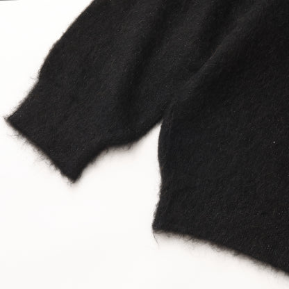 S.F.C LAME MOHAIR CREW BLACK【SFCFW25KN02】(N)