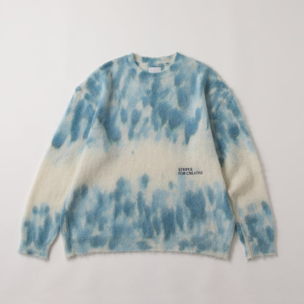 S.F.C DYED MOHAIR CREW Natural/Blue/Mint【SFCFW25KN03】(N)