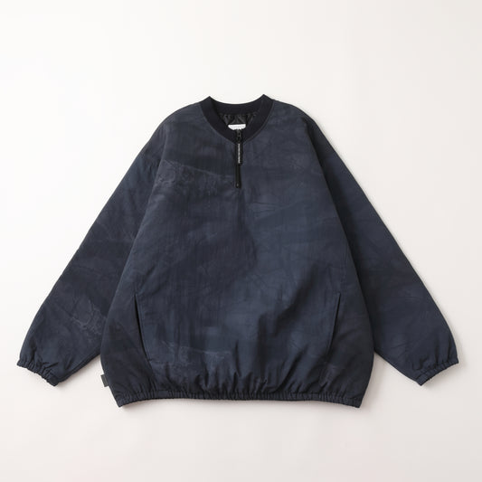 S.F.C BASEBALL HALF ZIP JACKET BLACK TREE CAMO【SFCFW25J03】(N)