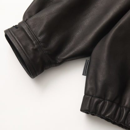 S.F.C LEATHER HOODIE JACKET BLACK【SFCFW25J01】(N)