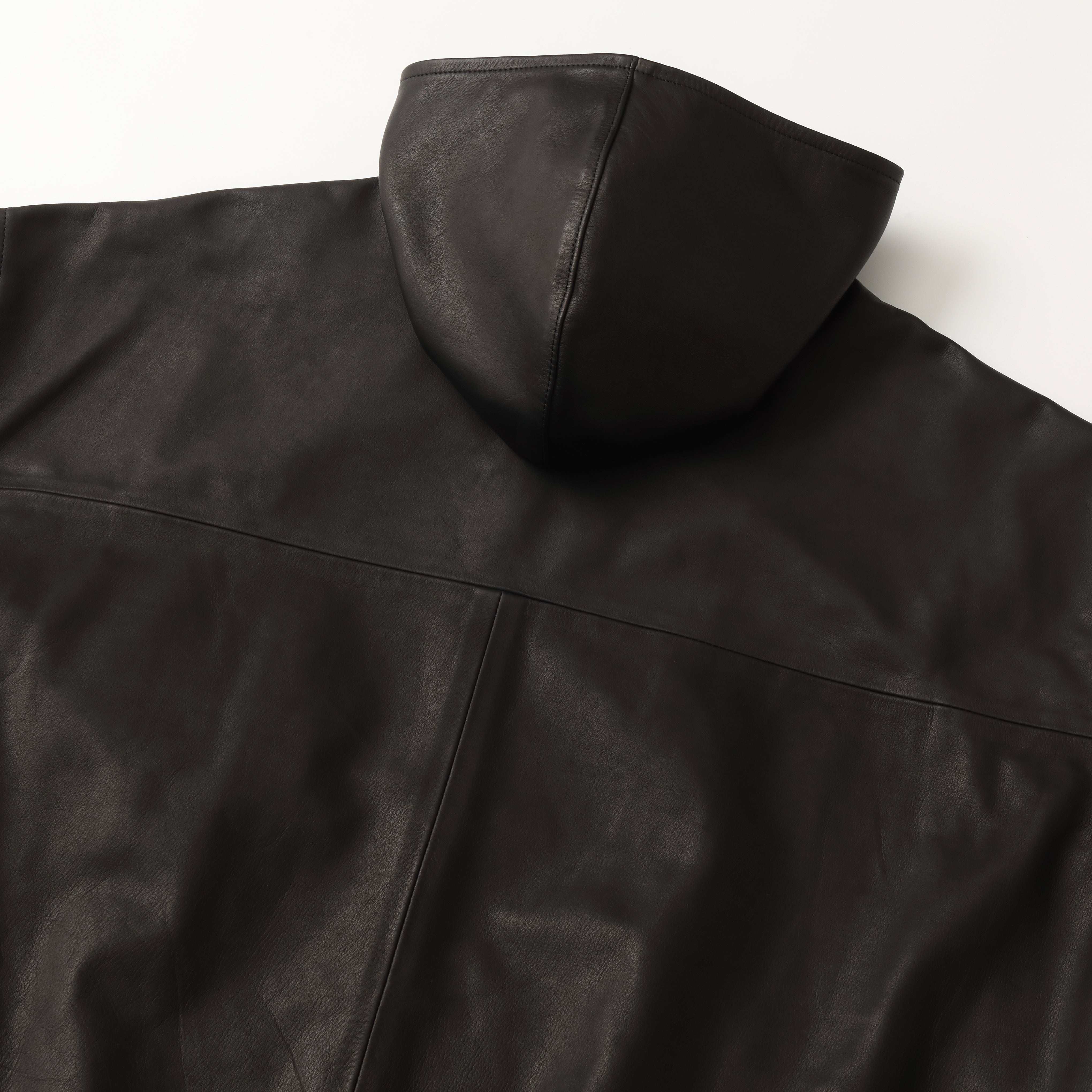 S.F.C - LEATHER HOODIE JACKET BLACK – STUDY SHOWROOM STORE