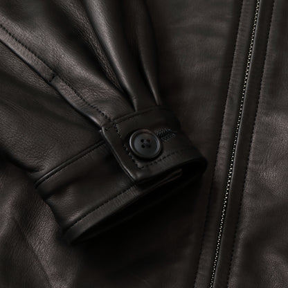 S.F.C LEATHER HOODIE JACKET BLACK【SFCFW25J01】(N)