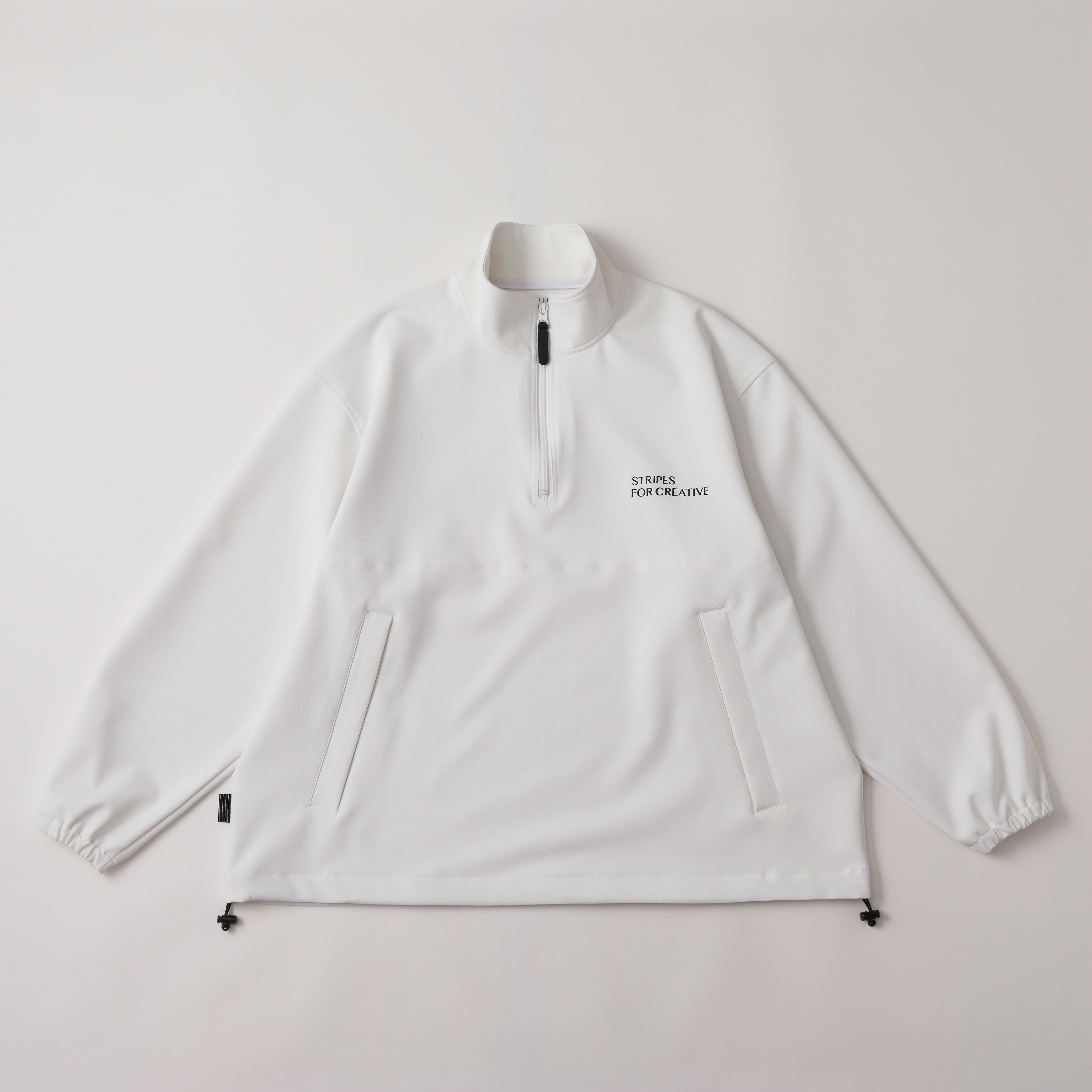 S.F.C HALF ZIP JACKET - WHITE – STUDY SHOWROOM STORE