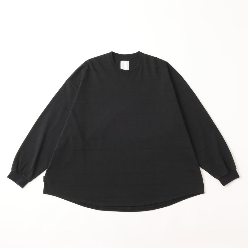 XLサイズ YGM × S.F.C SUPER BIG LS TEE S.F.C SIDE STRIPE SUPER BIG LS TEE (DISCHARGED) - BLACK