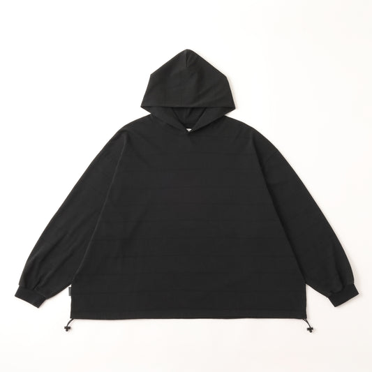 S.F.C  SIDE STRIPE HOODY LS TEE (DISCHARGED) BLACK【SFCFW25CS07】(N)