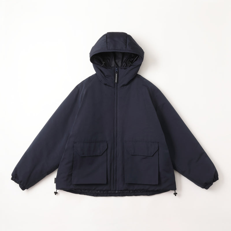 S.F.C LEATHER HOODIE JACKET - NAVY – STUDY SHOWROOM STORE
