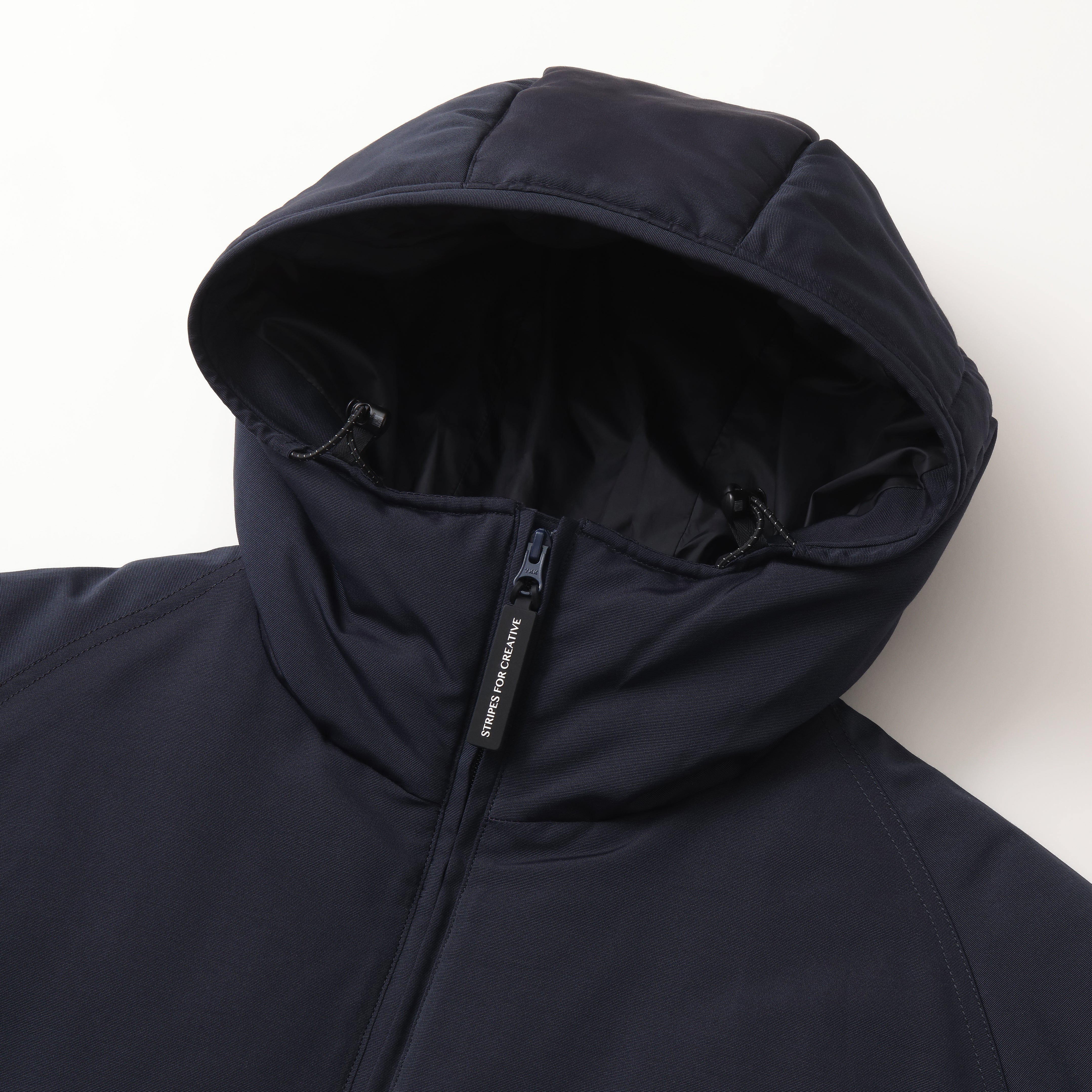 S.F.C LEATHER HOODIE JACKET - NAVY – STUDY SHOWROOM STORE