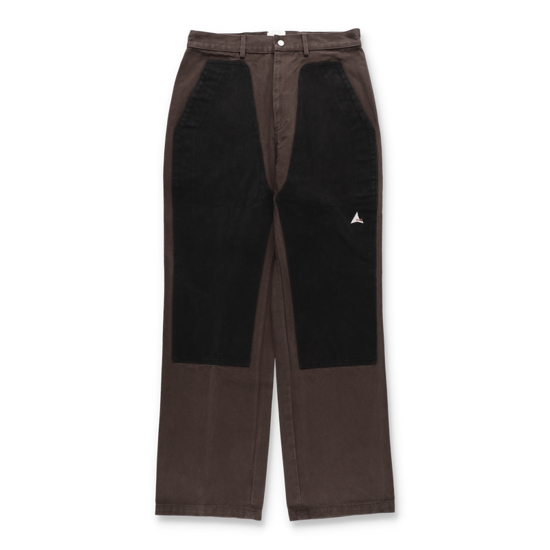 ROA - FOMES Double Knee Washed Canvas Pant Dark Brown Black