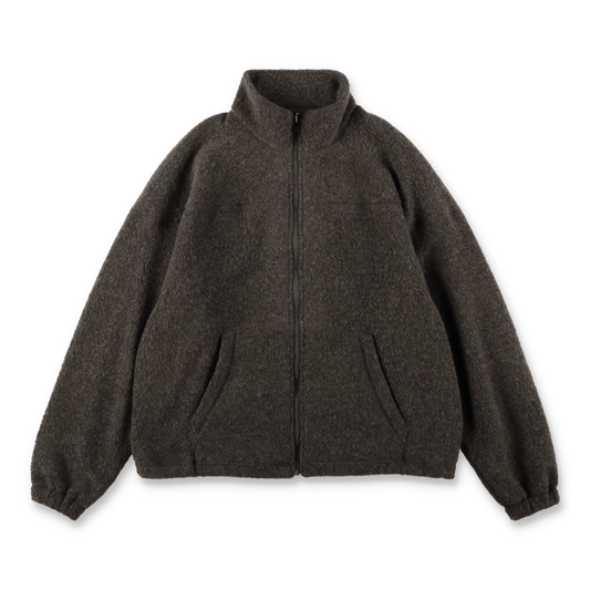 UNIVERSAL PRODUCTS. WOOL FLEECE DERBY JACKET BROWN【253-60108】(N)