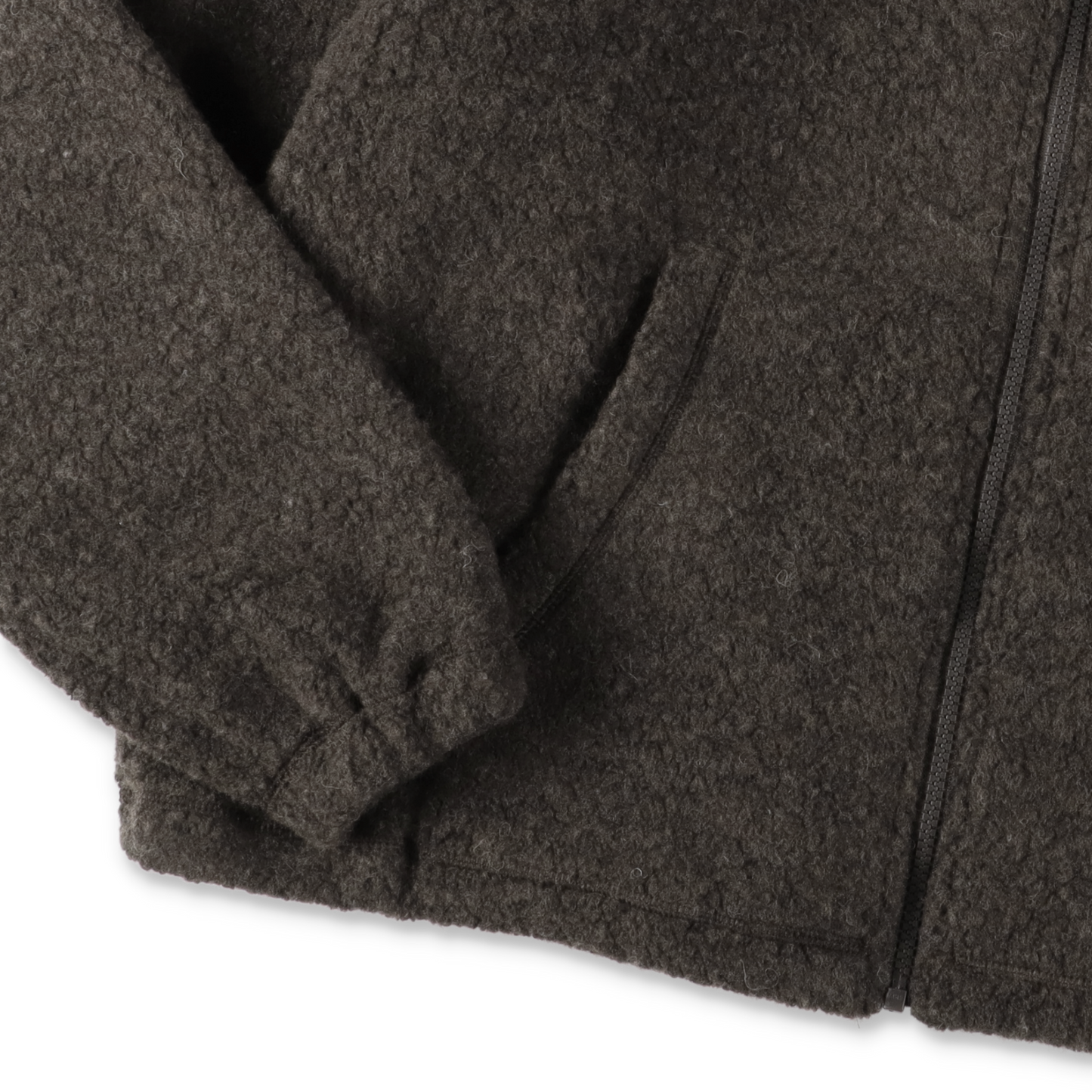 UNIVERSAL PRODUCTS. WOOL FLEECE DERBY JACKET BROWN【253-60108】(N)