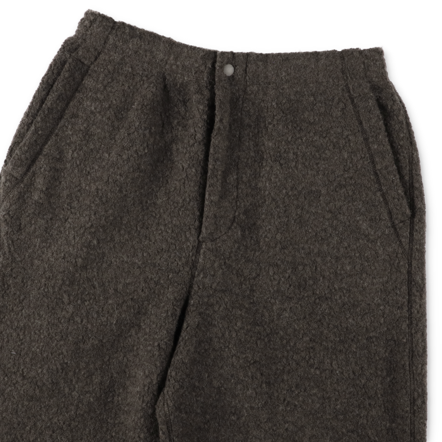 UNIVERSAL PRODUCTS. WOOL FLEECE PANTS BROWN【253−60509】(N)
