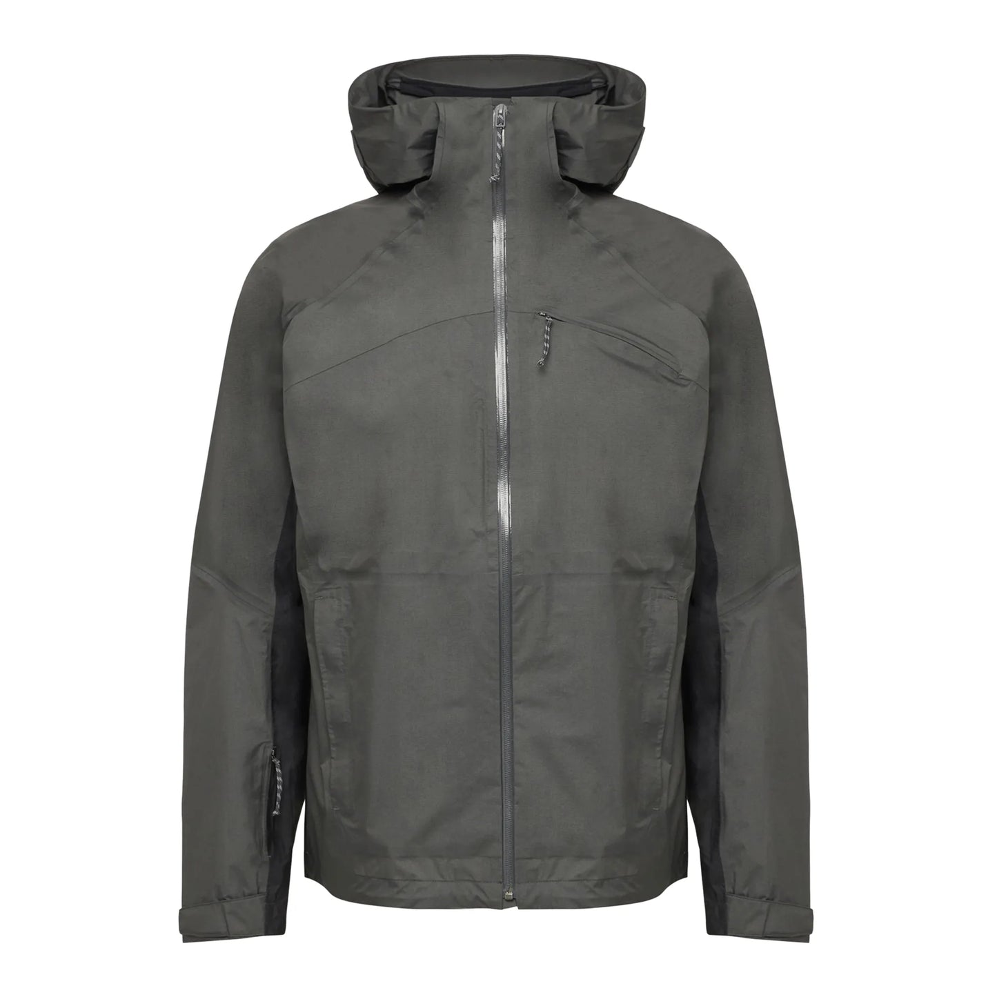 Hiking Patrol × MAMMUT HS HOODED JACKET GABBRO/BLACK フロントデザイン ジャケット 全体ビュー