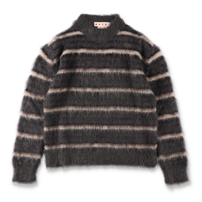 MARNI Dark grey striped mohair jumper【GCMG0161Q0】(N)