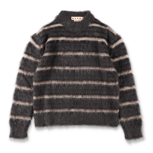 MARNI Dark grey striped mohair jumper【GCMG0161Q0】(N)