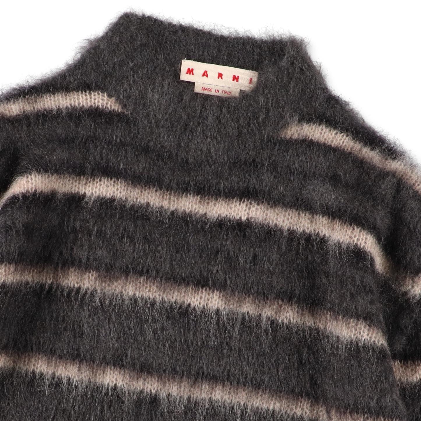 MARNI Dark grey striped mohair jumper【GCMG0161Q0】(N)