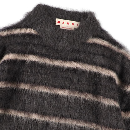MARNI Dark grey striped mohair jumper【GCMG0161Q0】(N)