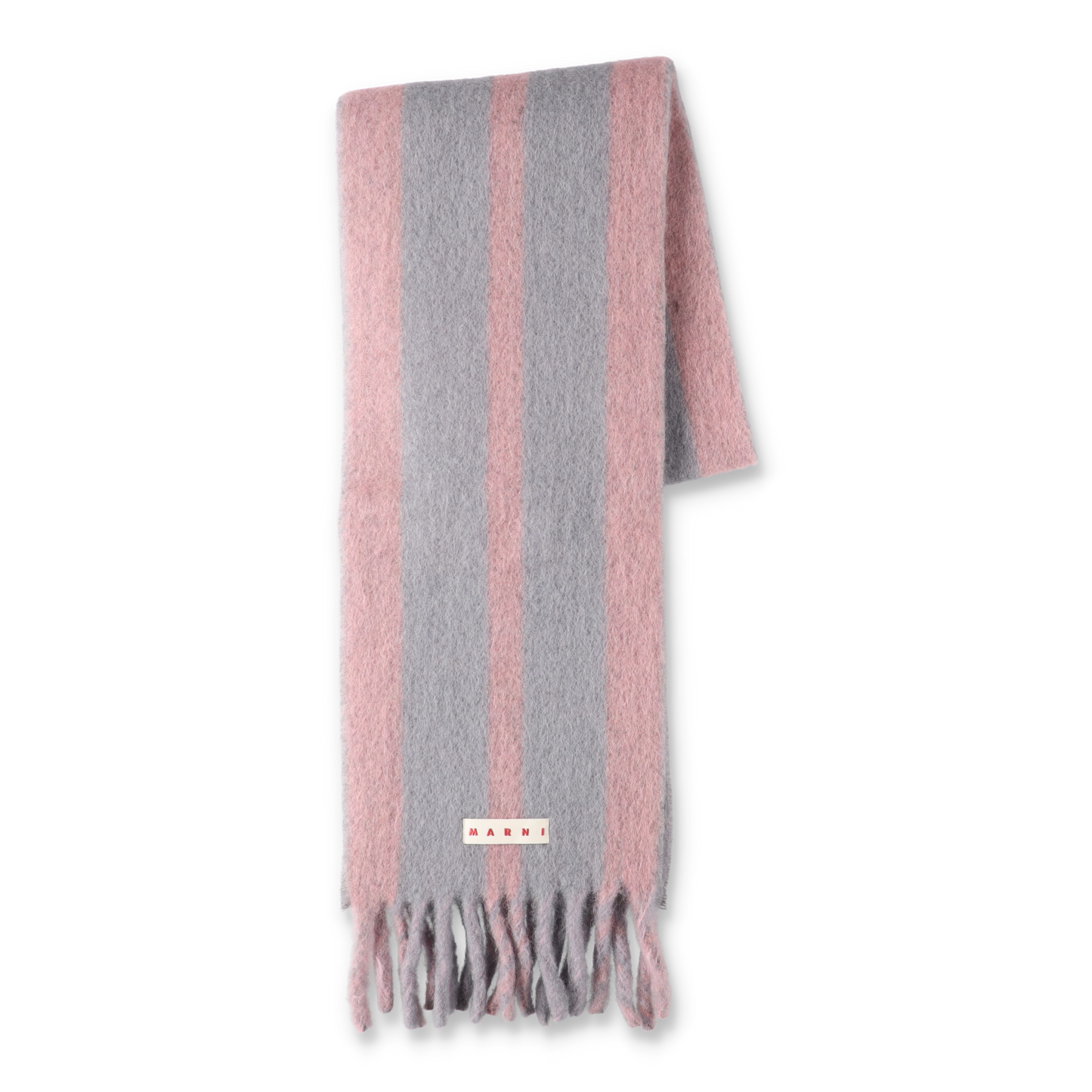 MARNI Striped Alpaca Wool Scarf Truffle【SCMC0138Y0】(N)