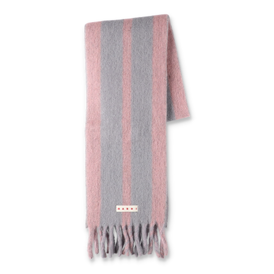 MARNI Striped Alpaca Wool Scarf Truffle【SCMC0138Y0】(N)