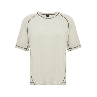Hiking Patrol × MAMMUT TREE WOOL FL T-SHIRT WILLOW WHISPER フロントデザイン 半袖トップス 全体ビュー
