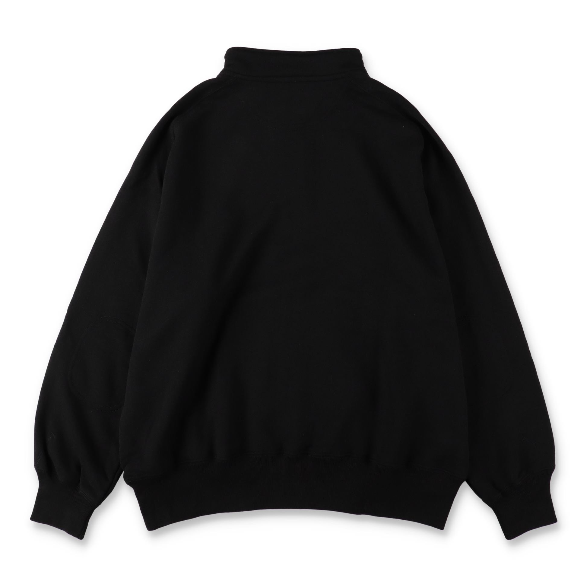 SOLARIS&CO. HALF ZIP SWEAT SHIRT BLACK 背面