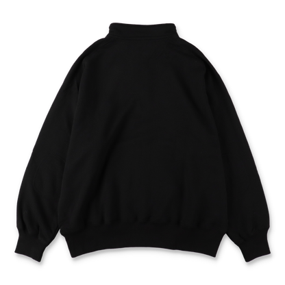 SOLARIS&CO. HALF ZIP SWEAT SHIRT BLACK 背面