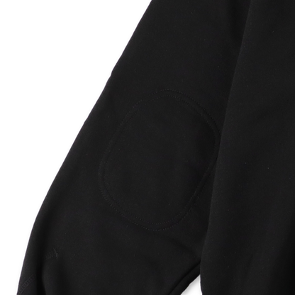 SOLARIS&CO. HALF ZIP SWEAT SHIRT BLACK 袖ディテール