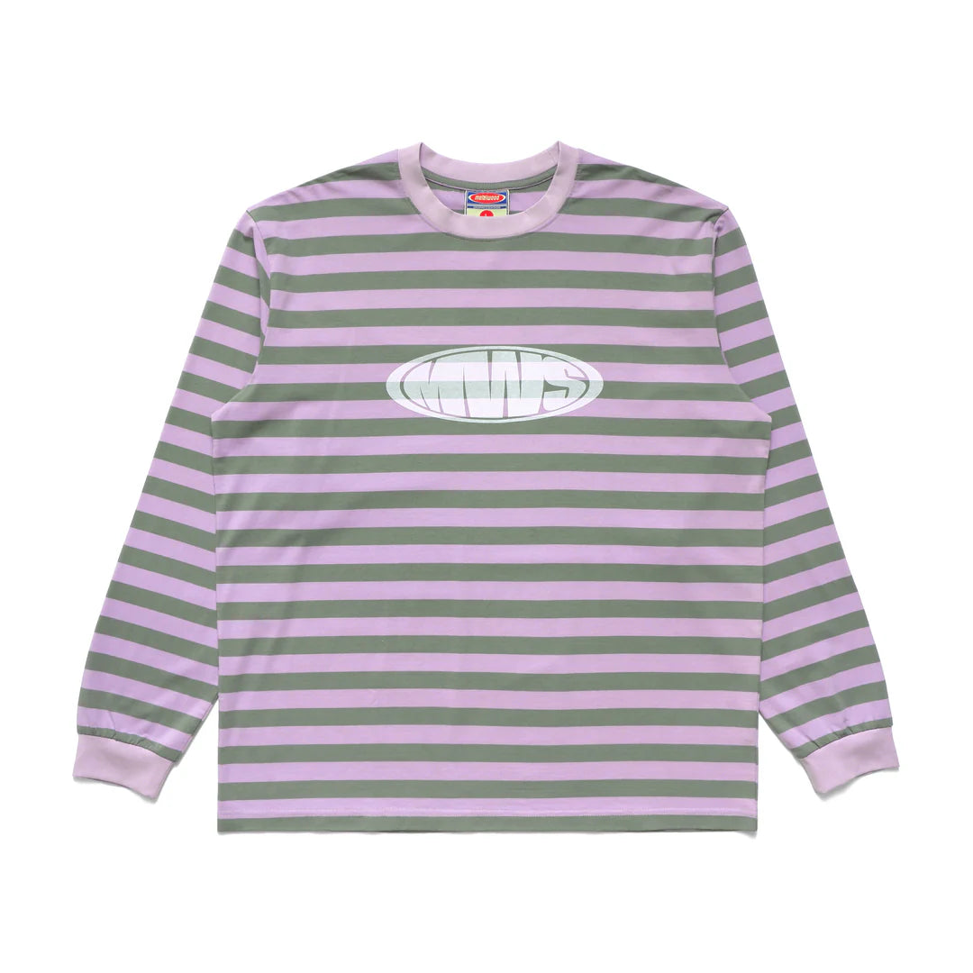 METALWOOD STUDIO BULGE LOGO LONGSLEEVE T-SHIRT Pink/Green 正面