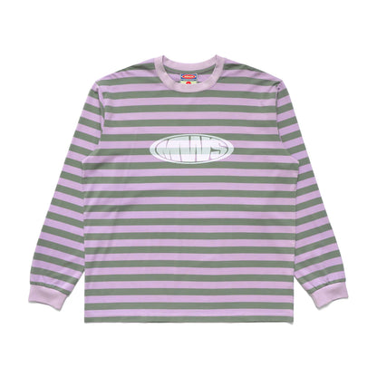 METALWOOD STUDIO BULGE LOGO LONGSLEEVE T-SHIRT Pink/Green 正面