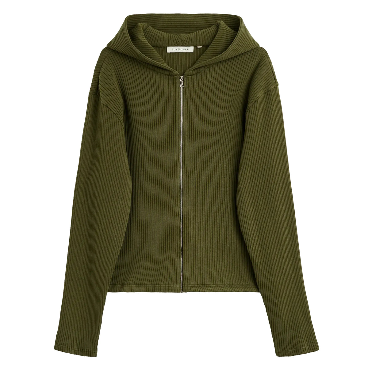SUNFLOWER Rib Zip Sweat Green【2070】商品写真