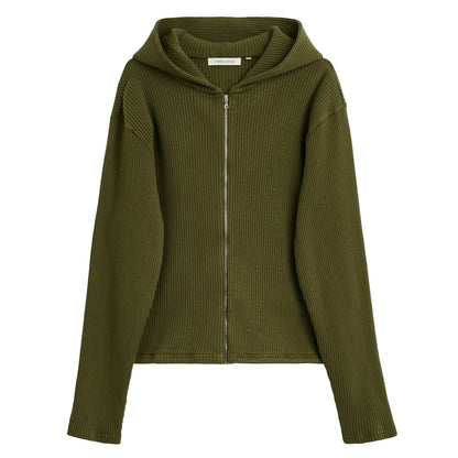 SUNFLOWER Rib Zip Sweat Green【2070】商品写真