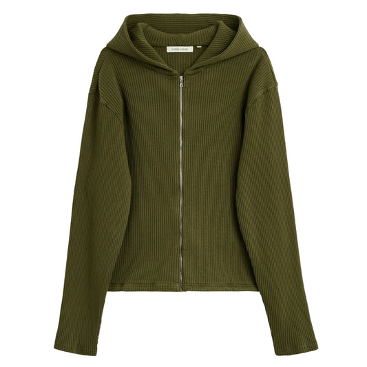 SUNFLOWER Rib Zip Sweat Green【2070】商品写真