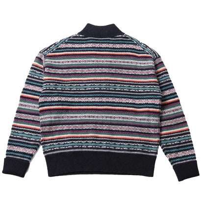 MEIAS Fiar Isle Half Zip PO Black【JQPO-4A16】(N) 商品写真 背面