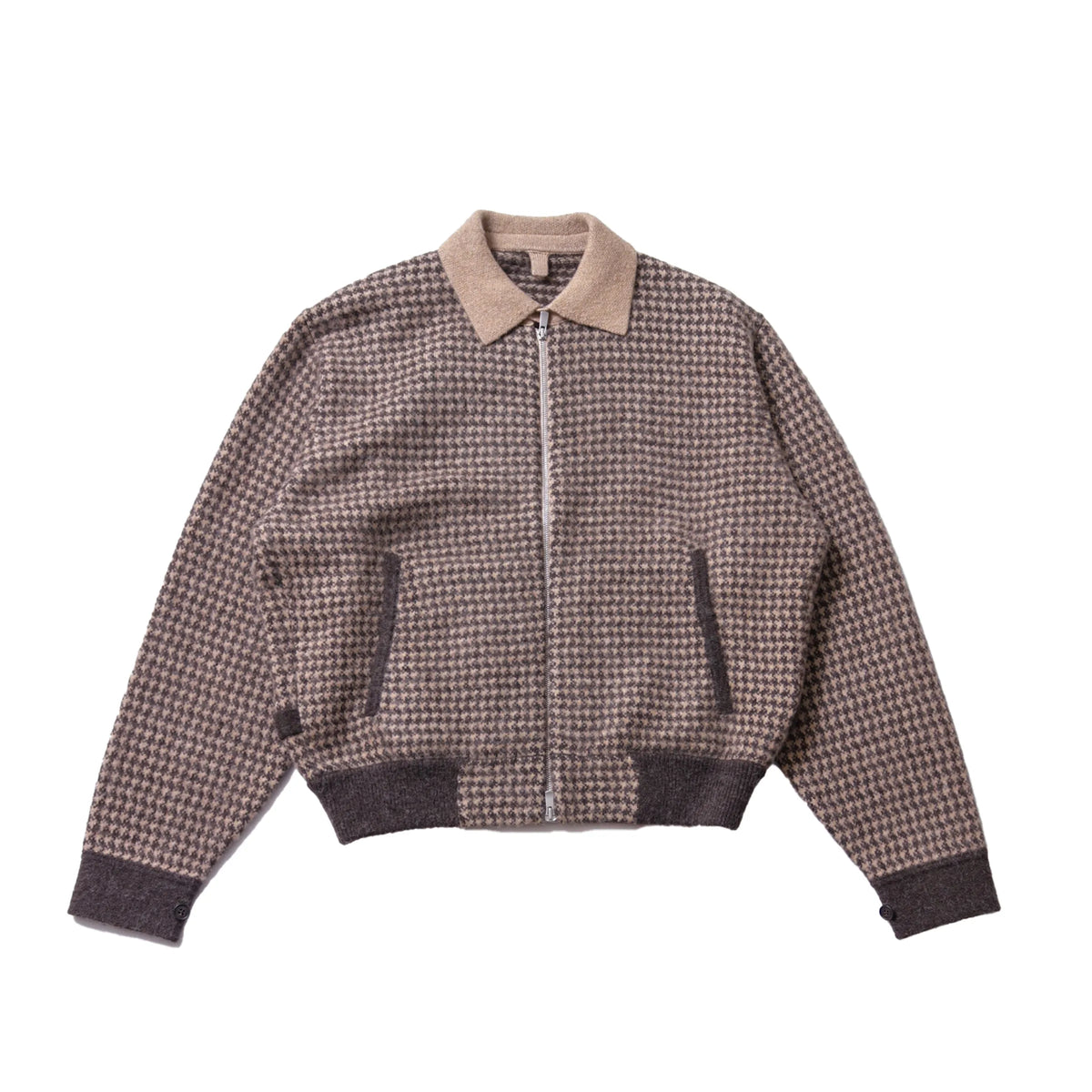 MEIAS Wool JQ Harrington Knit JK Brown【MECD-6A17】(N) 商品写真 正面