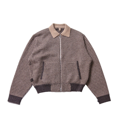 MEIAS Wool JQ Harrington Knit JK Brown【MECD-6A17】(N) 商品写真 正面