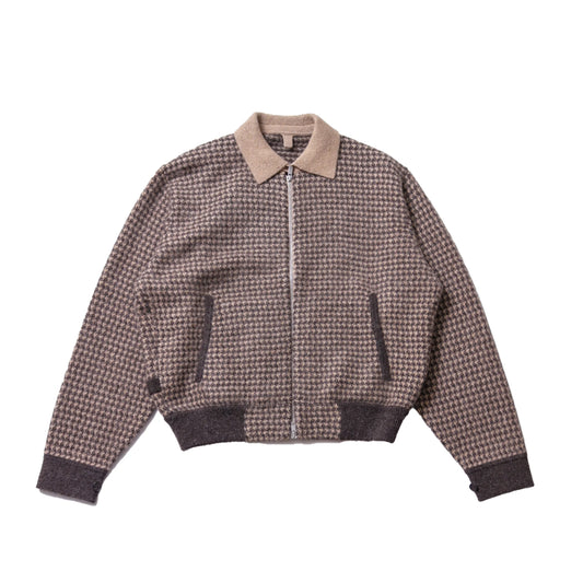 MEIAS Wool JQ Harrington Knit JK Brown【MECD-6A17】(N) 商品写真 正面
