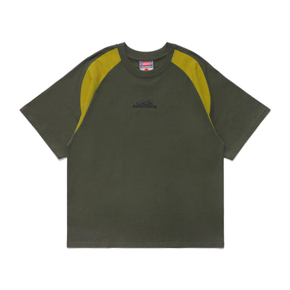 METALWOOD STUDIO MOUNTAINEER RAGLAN T-SHIRT Earth/Slime 正面