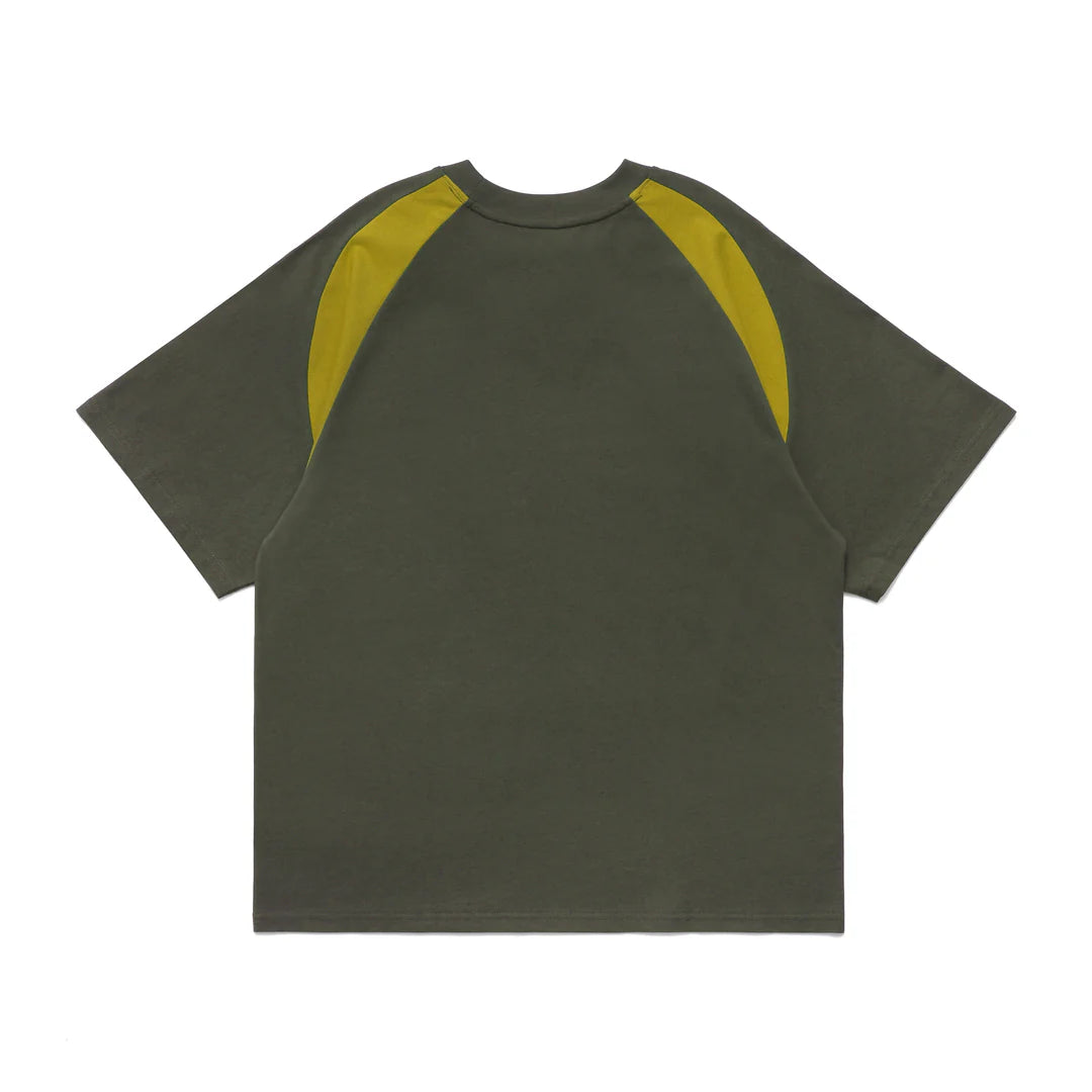METALWOOD STUDIO MOUNTAINEER RAGLAN T-SHIRT Earth/Slime 背面