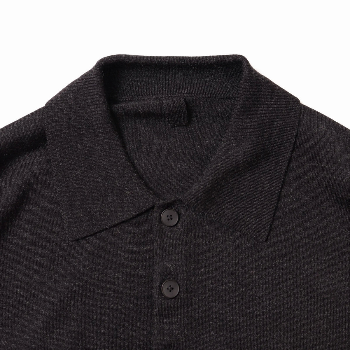 MEIAS Wool Polo PO Brown【VIPO-6A02】(N) 商品写真 襟元部分