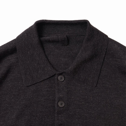 MEIAS Wool Polo PO Brown【VIPO-6A02】(N) 商品写真 襟元部分