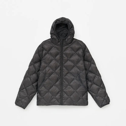 Hiking Patrol BASE LT DOWN HOODED JACKET CHARCOAL BLACK　正面
