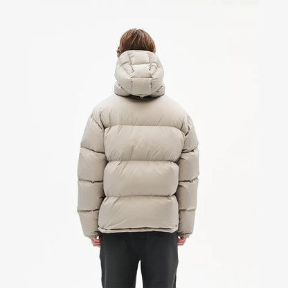 Hiking Patrol PATROL ELEMENT DOWN JACKET SAND 着用イメージ 背面
