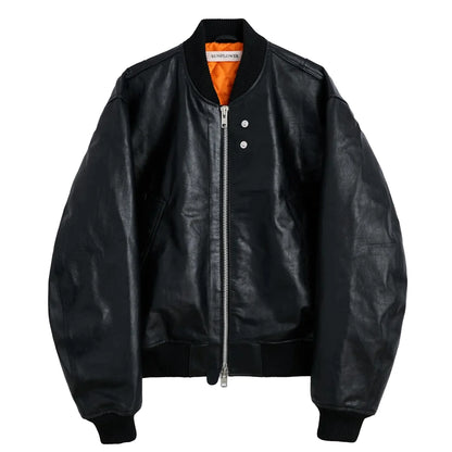 SUNFLOWER Leather Flight Jacket Black【6057】(N) 商品写真 正面
