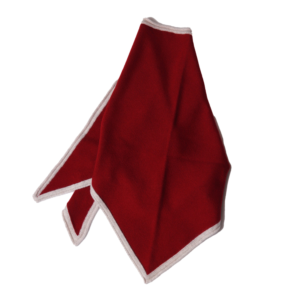 MEIAS Pure Cashmere Scarf Red × Gray【CASC-6A13】(N)