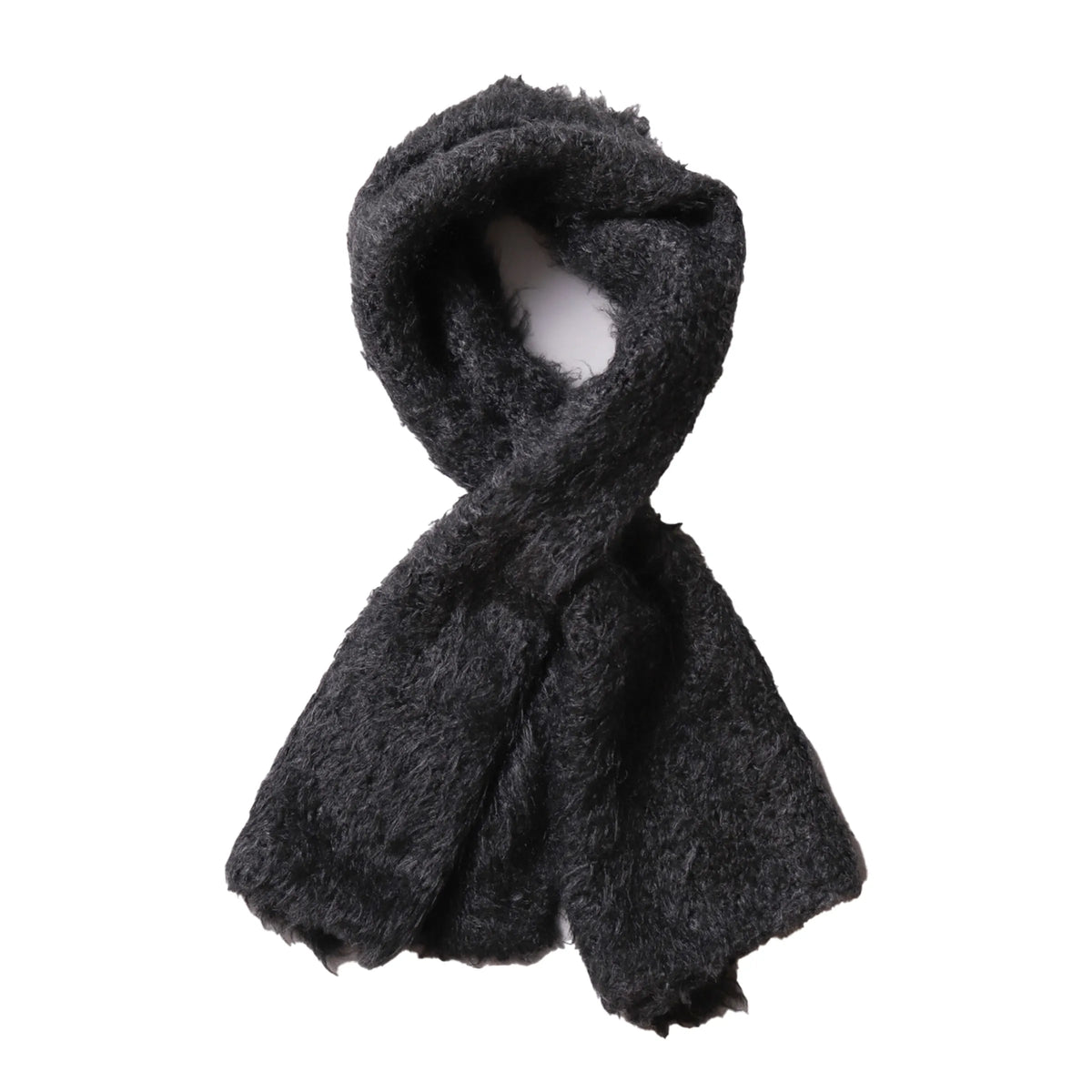 MEIAS Silk Blushed Muffler Charcoal【STMU-6A12】(N)